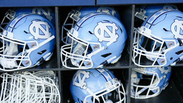 UNC football helmet
